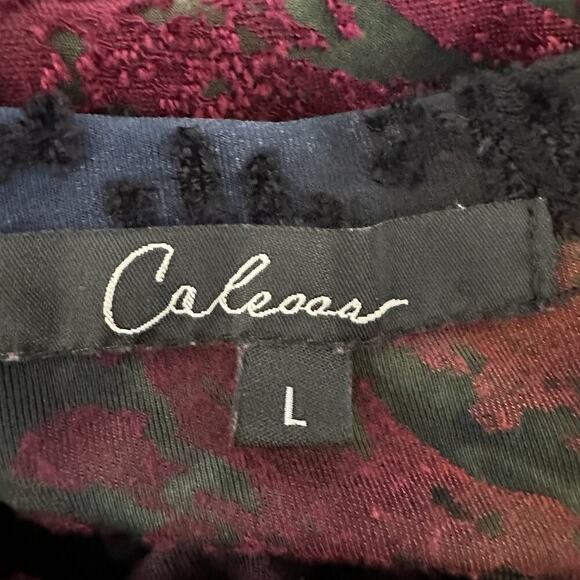 Calessa Velvet Burnout Tunic Top Womens L Artsy Edgy Boho Whimsigoth Mob Wife - Picture 13 of 16